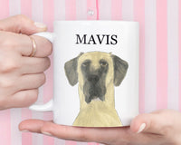 Personalized Great Dane (Fawn) Ceramic Mug