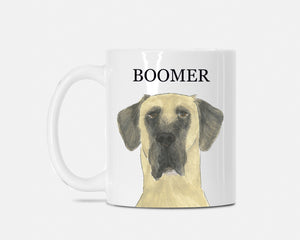 Personalized Great Dane (Fawn) Ceramic Mug