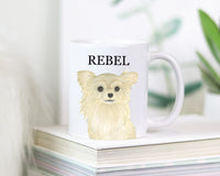 Personalized Chihuahua (Long Haired, Fawn) Ceramic Mug