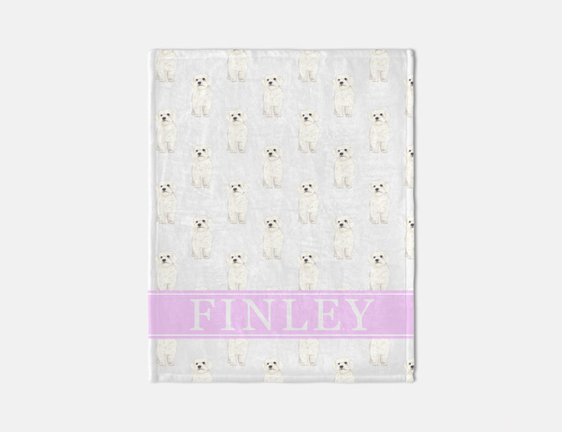 Personalized Bolognese Minky Baby Blanket
