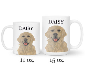 Personalized Golden Retriever Ceramic Mug