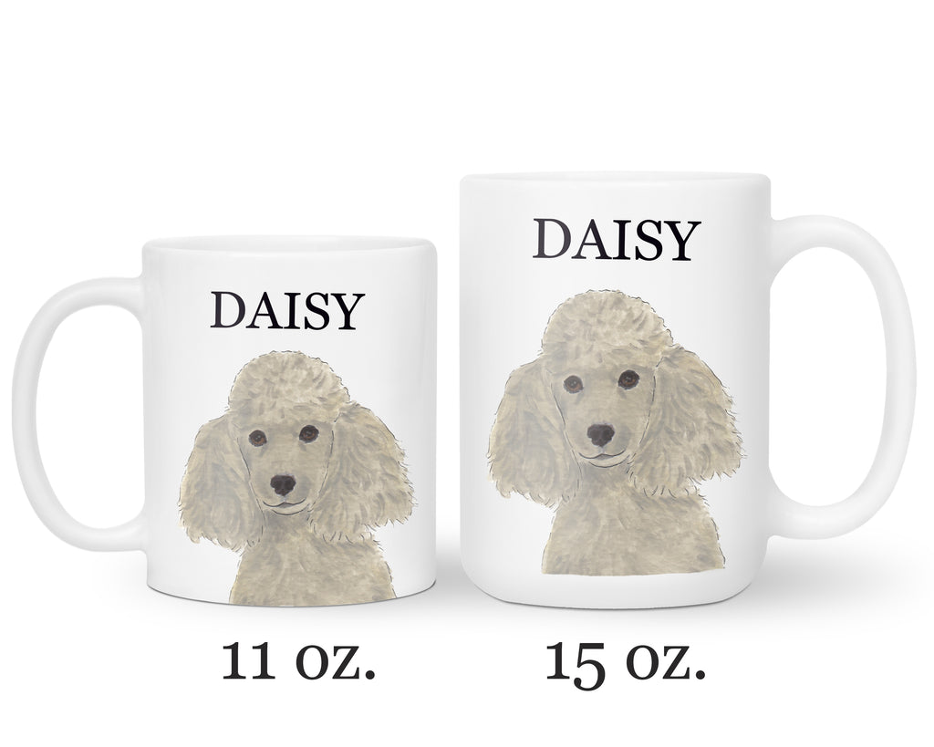 Personalized Poodle (Grey) Ceramic Mug