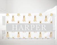 Personalized German Shepherd (Black & Tan) Minky Baby Blanket