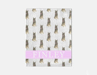 Personalized German Shepherd (Sable) Minky Baby Blanket