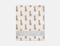 Personalized Irish Setter Dog Minky Baby Blanket
