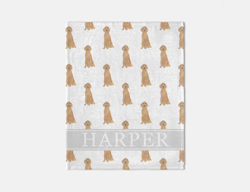 Personalized Irish Setter Dog Minky Baby Blanket