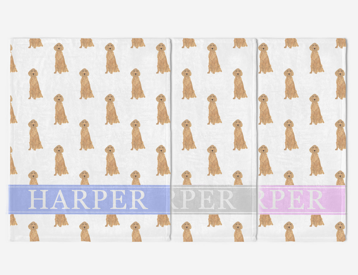 Personalized Irish Setter Dog Minky Baby Blanket