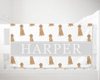 Personalized Irish Setter Dog Minky Baby Blanket
