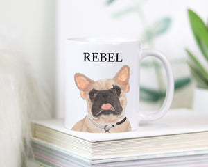 Personalized French Bulldog (Masked) Ceramic Mug
