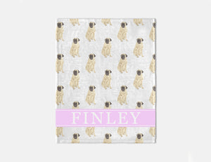 Personalized Mastiff Minky Baby Blanket