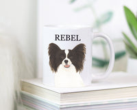 Personalized Papillon (Black) Ceramic Mug