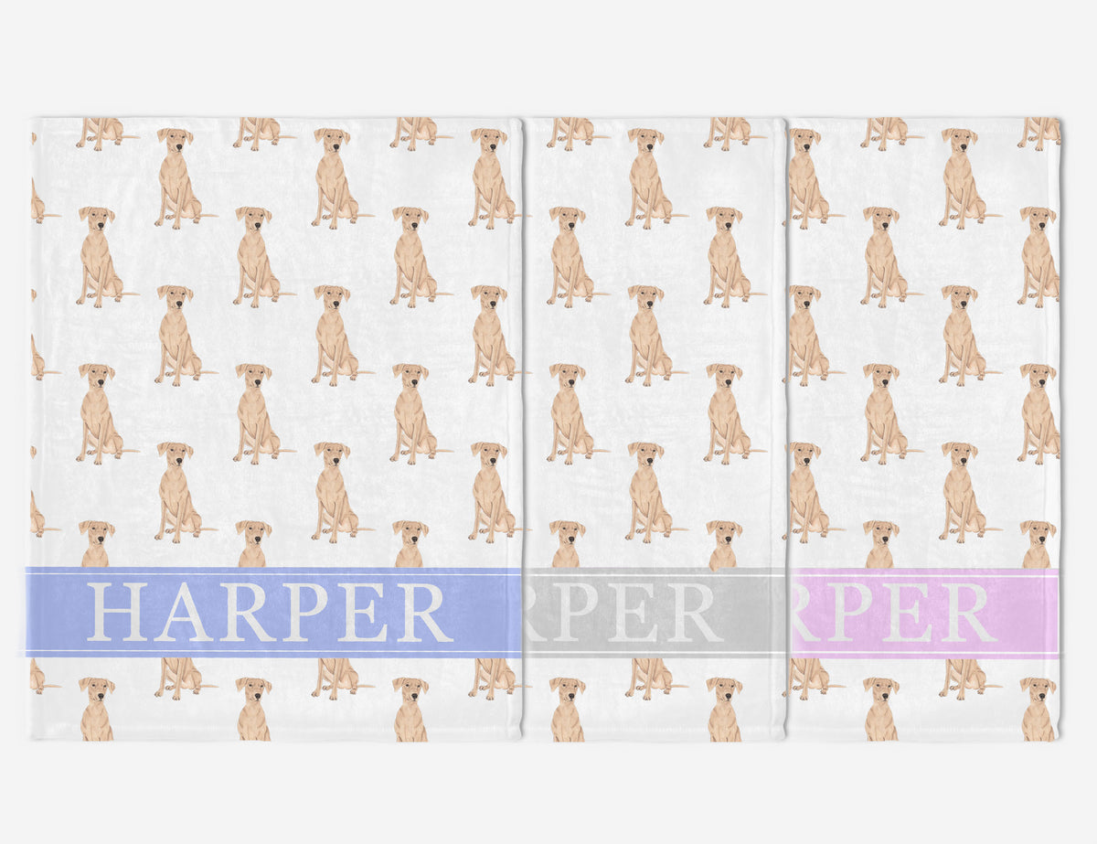 Personalized German Pinscher Minky Baby Blanket