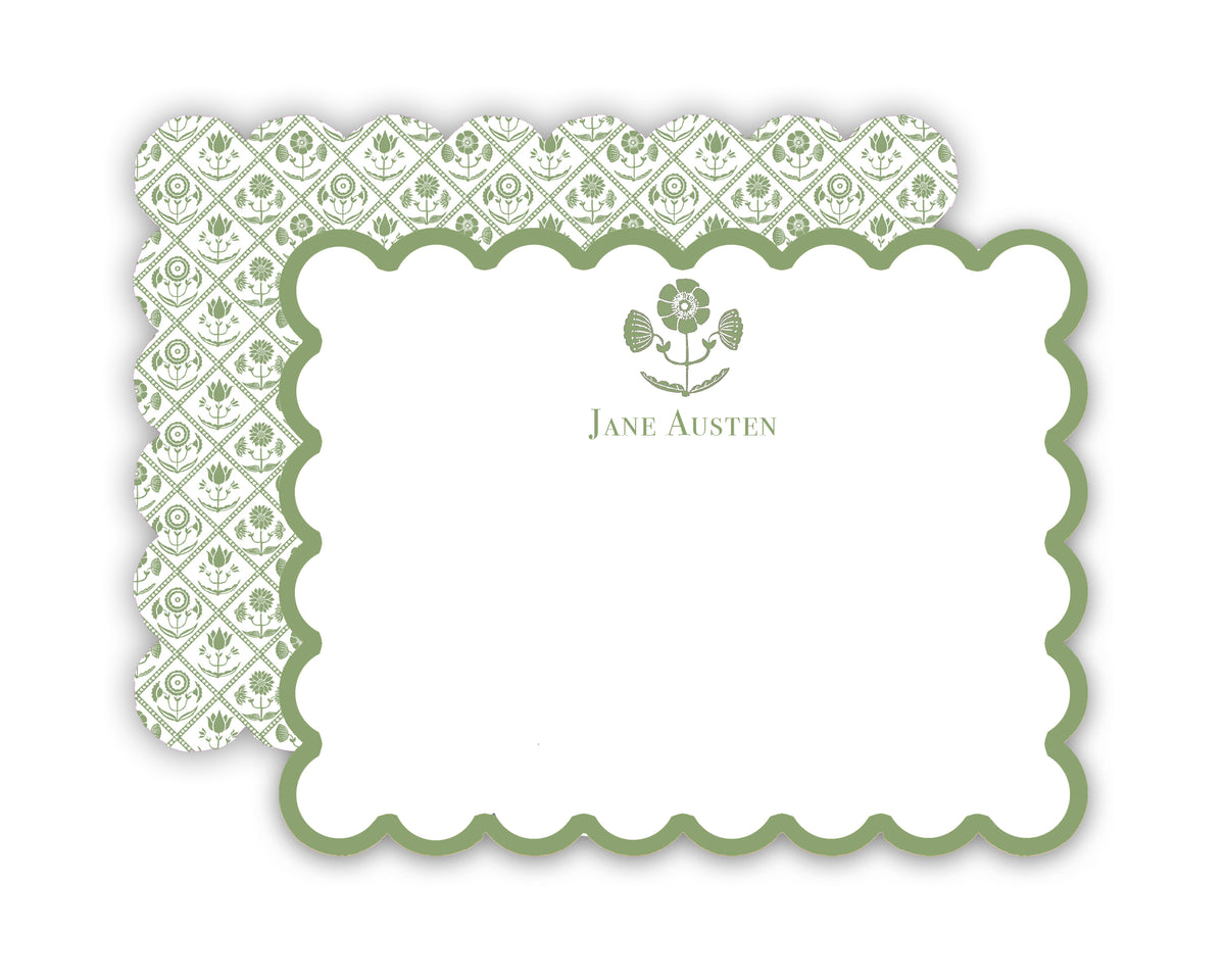 Personalized Sage Green Stationery