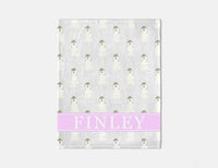 Personalized Pomsky Minky Baby Blanket