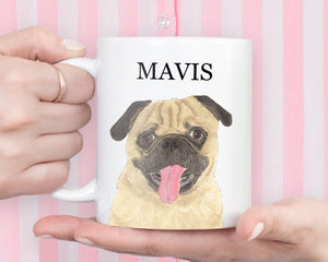 Personalized Pug Ceramic Mug
