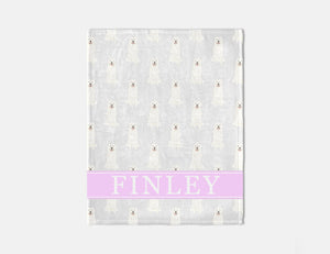 Personalized Great Pyrenees Minky Baby Blanket