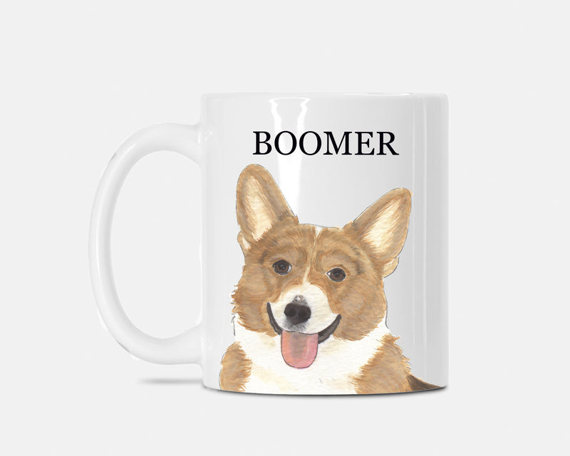 Personalized Corgi (Red & White) Ceramic Mug