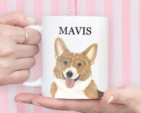 Personalized Corgi (Red & White) Ceramic Mug