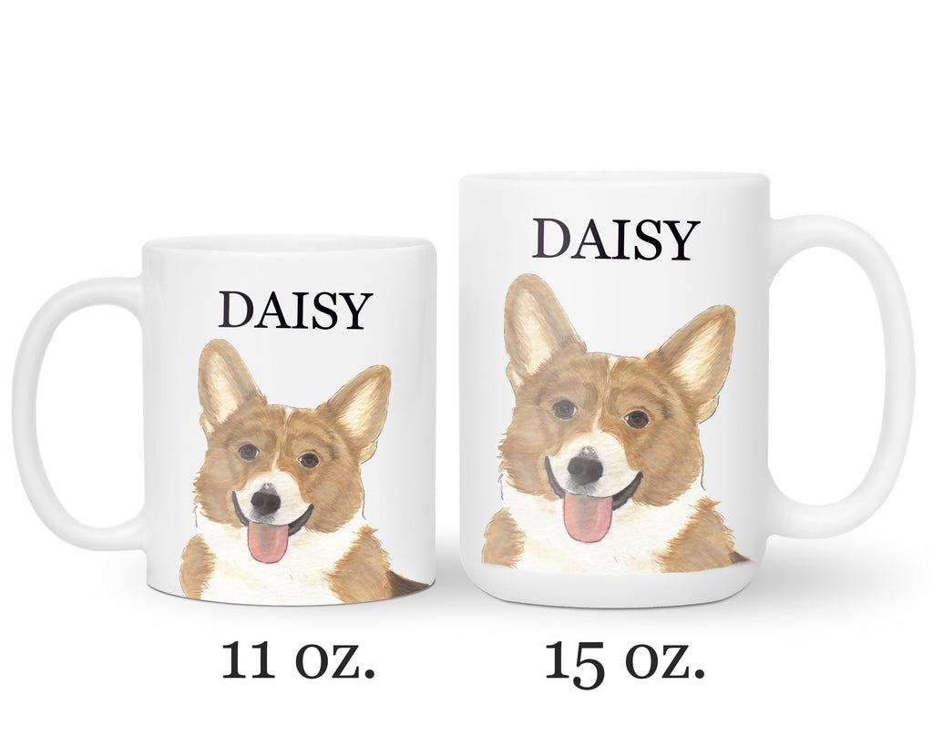 Personalized Corgi (Red & White) Ceramic Mug