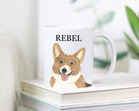 Personalized Corgi (Red & White) Ceramic Mug