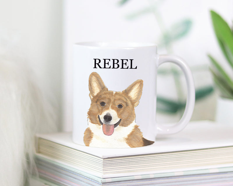 Personalized Corgi (Red & White) Ceramic Mug