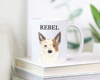 Personalized Australian Cattledog Heeler (Red & White) Ceramic Mug