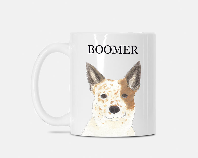 Personalized Australian Cattledog Heeler (Red & White) Ceramic Mug