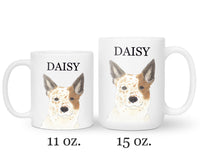 Personalized Australian Cattledog Heeler (Red & White) Ceramic Mug