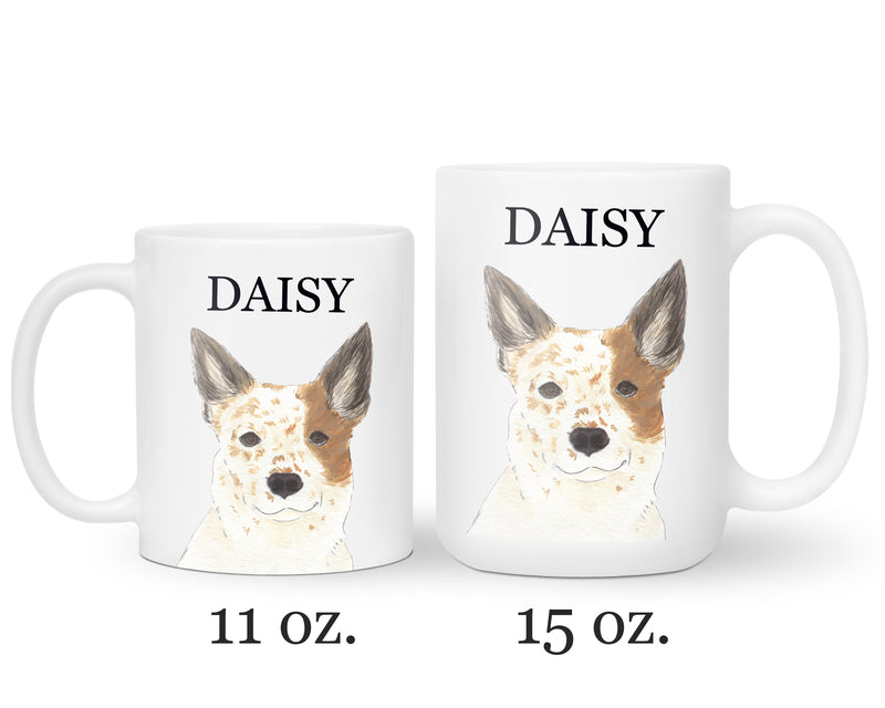 Personalized Australian Cattledog Heeler (Red & White) Ceramic Mug