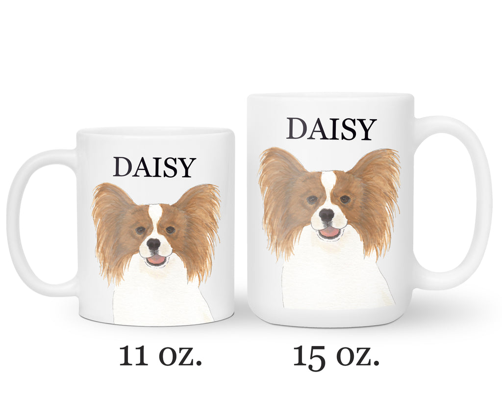 Personalized Papillon (Red) Ceramic Mug