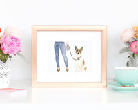 Custom Australian Cattledog Heeler (Red) Dog Mom Print