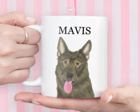 Personalized German Shepherd (Sable) Ceramic Mug