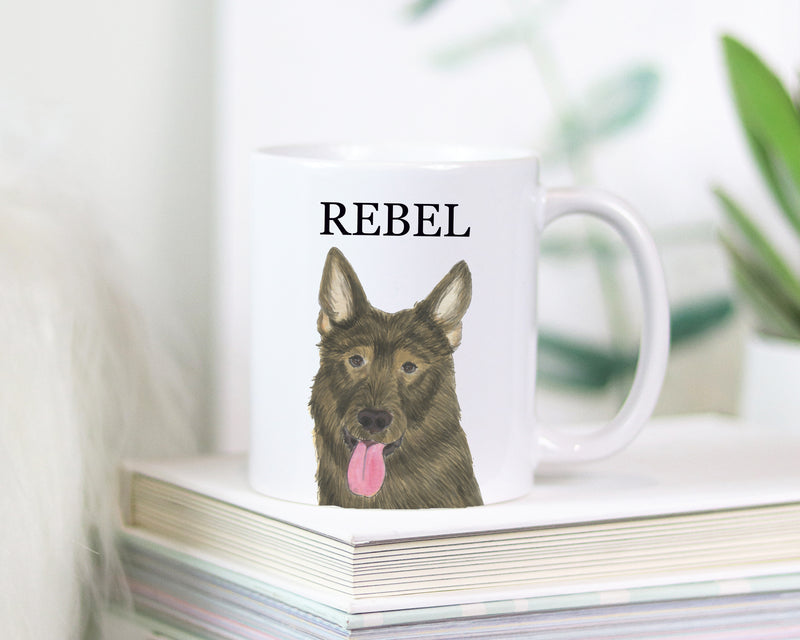 Personalized German Shepherd (Sable) Ceramic Mug