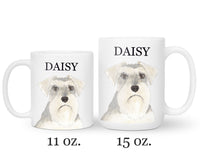 Personalized Schnauzer (Grey & White) Ceramic Mug
