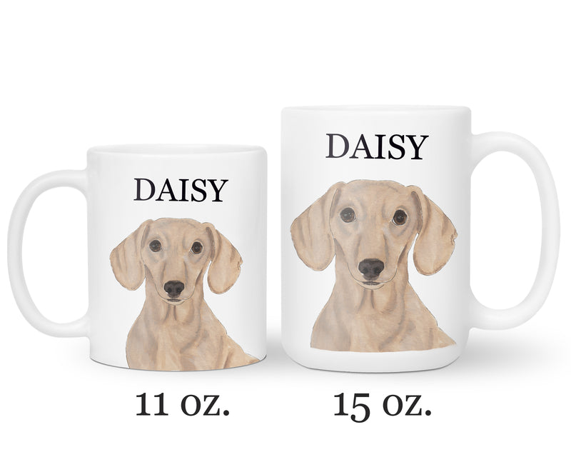 Personalized Dachshund (Smooth, Red) Ceramic Mug