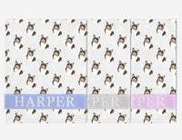 Personalized Corgi (Tricolor) Minky Baby Blanket