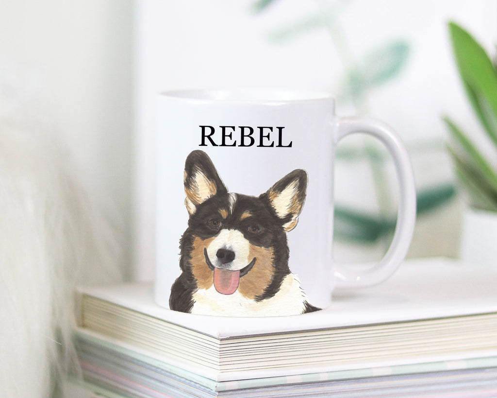Personalized Corgi (Tricolor) Ceramic Mug