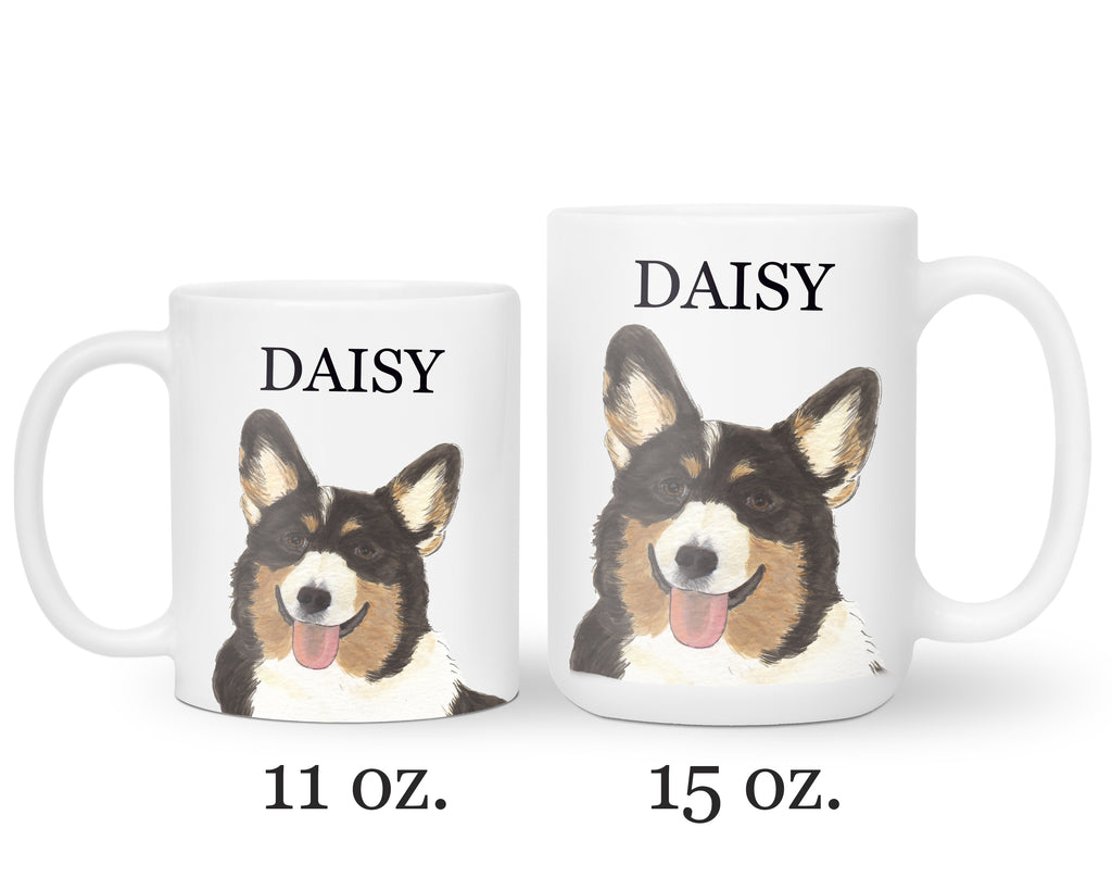 Personalized Corgi (Tricolor) Ceramic Mug