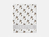 Personalized Corgi (Tricolor) Minky Baby Blanket