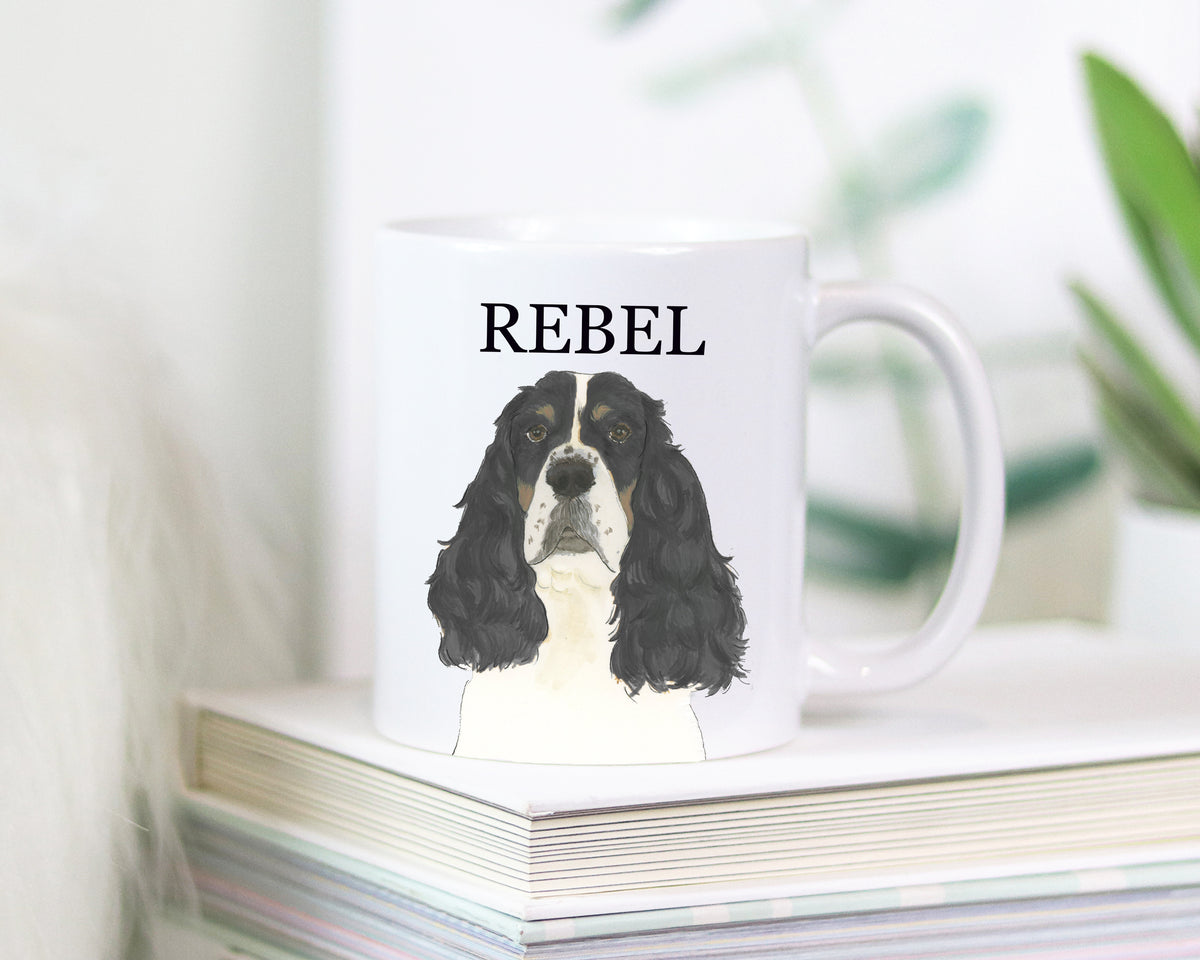 Personalized English Springer Spaniel (Tricolor) Ceramic Mug