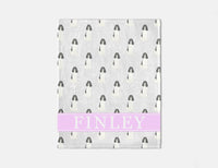 Personalized English Springer Spaniel (Black & White) Minky Baby Blanket