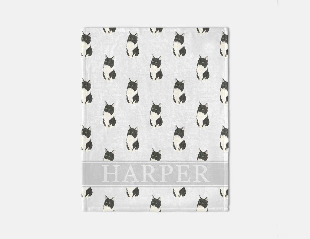 Personalized Tuxedo Ragamuffin Minky Baby Blanket