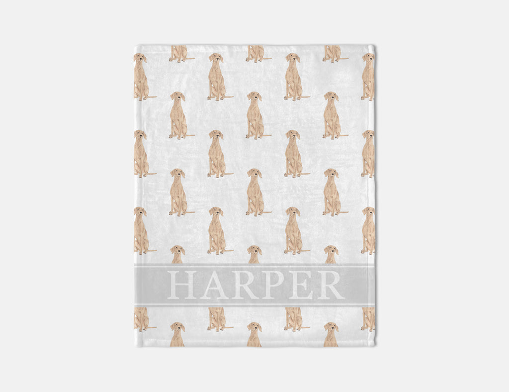 Personalized Vizsla Minky Baby Blanket