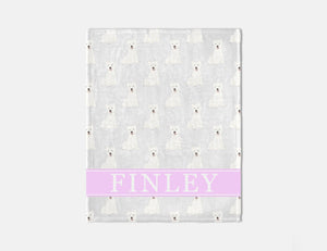 Personalized West Highland Terrier Minky Baby Blanket