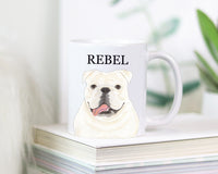 Personalized English Bulldog (White) Ceramic Mug