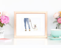 Custom English Bulldog (White) Dog Mom Print