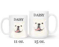 Personalized English Bulldog (White) Ceramic Mug