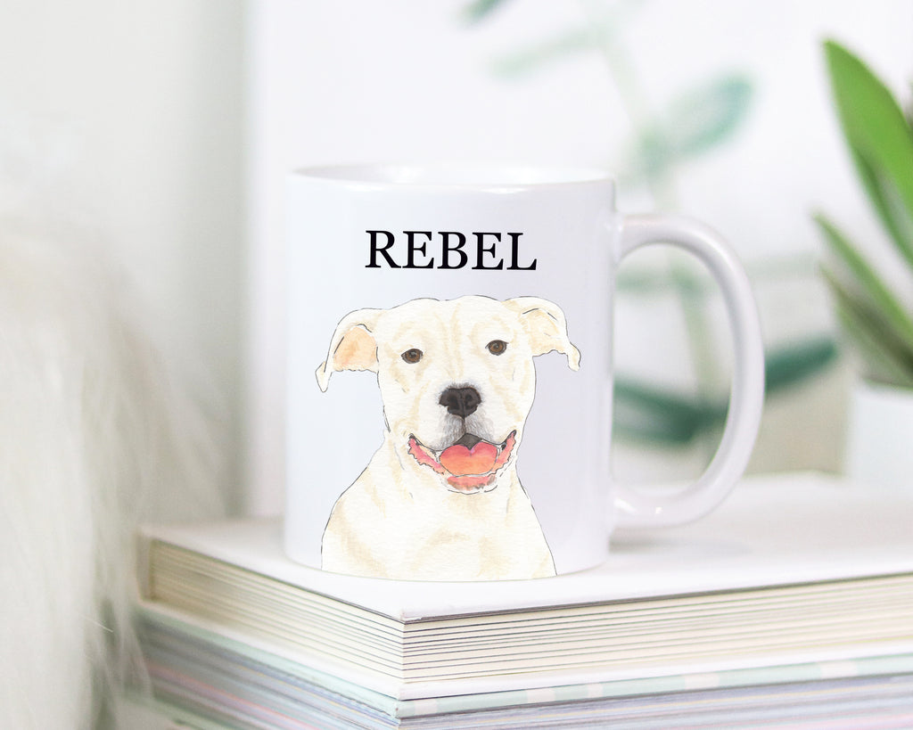 Personalized Pitbull (White) Ceramic Mug