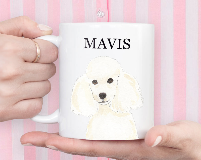 Personalized Poodle (White) Ceramic Mug