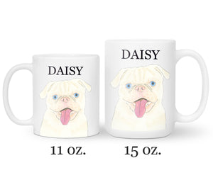 Personalized Pug (White) Ceramic Mug